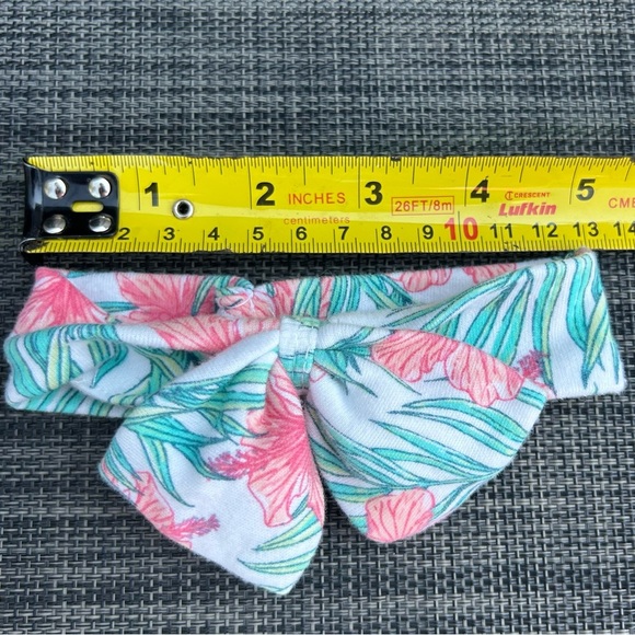 🍭Nicole Miller Floral Baby Romper with Pink Tulle and Headband - Picture 9 of 9